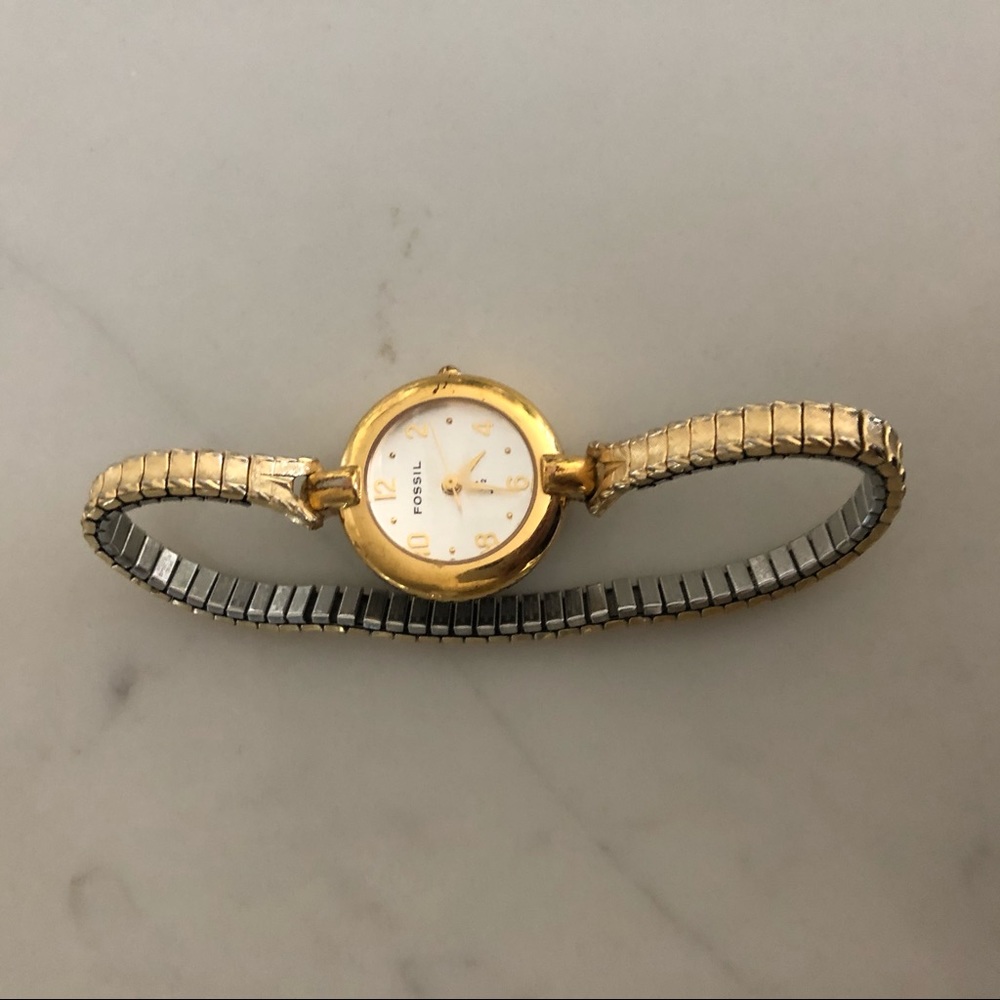 Vintage Speidel Watch Band w/ Fossil Face